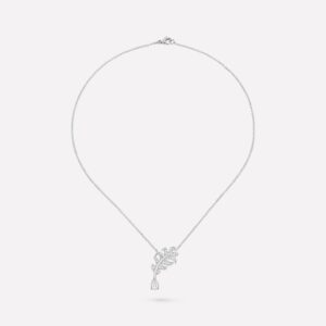 PLUME DE PEARL NECKLACE SILVER DIAMOND