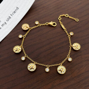 LUCKY STAR 5 MOTIF 6 DIAMOND BRACELET