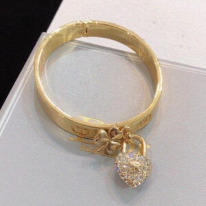 CD LOCK BRACELET GOLD DIAMOND