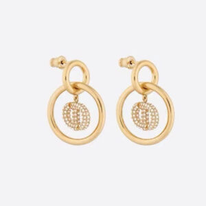 CD DROP GOLD DIAMOND EARRINGS