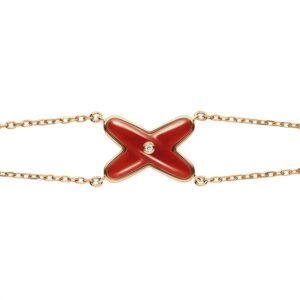 JEUX BRACELET CARNELIAN ROSE GOLD 1 DIAMOND