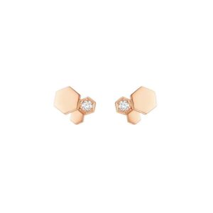 BEE LOVE PINK GOLD DIAMOND EARRINGS