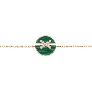 JEUX DE BRACELET MALACHITE ROSE GOLD DIAMONDS