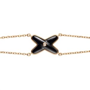 JEUX BRACELET ONYX ROSE GOLD 1 DIAMOND