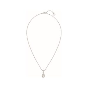 JOSEPHINE WHITE MOP SILVER DIAMOND NECKLACE