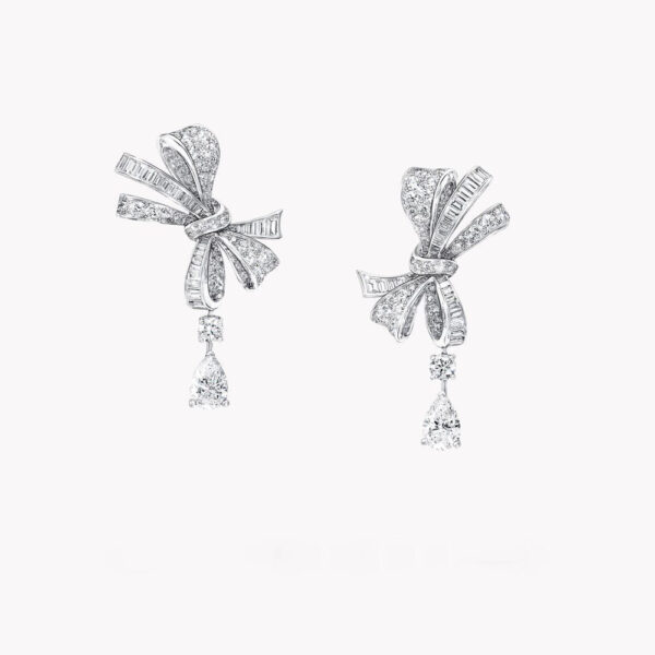 TILDA BOW CLASSIC DIAMOND DROP EARRINGS