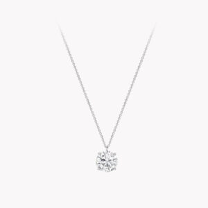 GRA ROUND SILVER DIAMOND NECKLACE