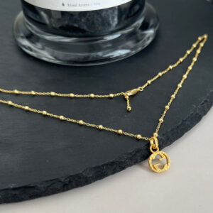 GG BALL CHAIN GOLD NECKLACE