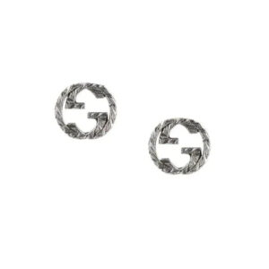 INTERLOCKING G EARRINGS SILVER