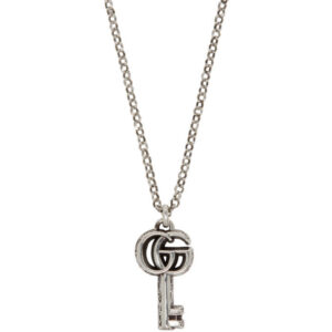 GG SILVER DOUBLE G KEY NECKLACE