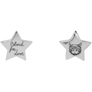 GG SILVER BLIND FOR LOVE STAR EARRINGS