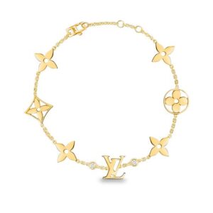 STAR AND SUN 7 MOTIFS GOLD BRACELET