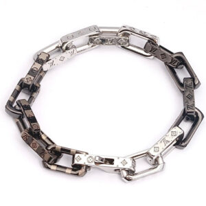 MONOGRAM CHAIN BRACELET BLACK WHITE