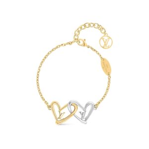 LV LOGO DOUBLE HEART BRACELET