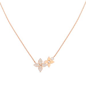 STAR BLOSSOM NECKLACE PINK GOLD DIAMONDS