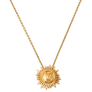 LV SUN PEDANT GOLD NECKLACE