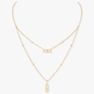 MOVE UNO 2 ROW DIAMOND NECKLACE