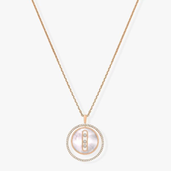 LUCKY MOVE MM NACRE BLANCHE DIAMOND NECKLACE