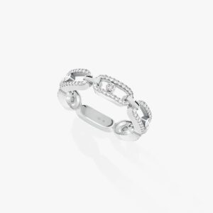 MOVE UNO RING PAVED SILVER DIAMOND