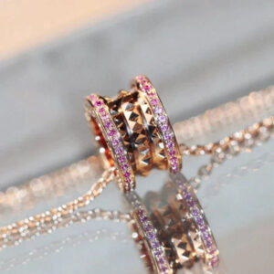 ZERO 1 ROCK ROSE GOLD PINK DIAMOND NECKLACE