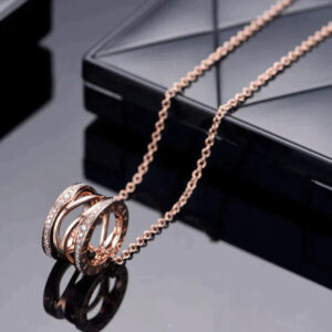 ZERO 1 ROSE GOLD DIAMOND OPEN NECKLACE