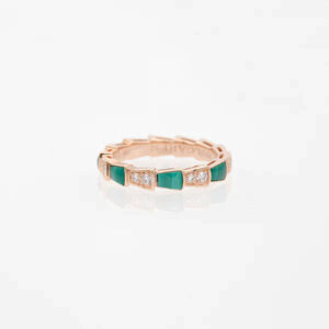 SERPENTI ROSE PINK GOLD MALACHITE DIAMOND 3MM