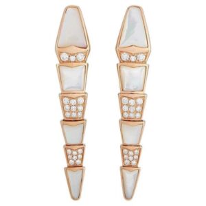 SERPENTI MOP ROSE GOLD DIAMOND EARRINGS