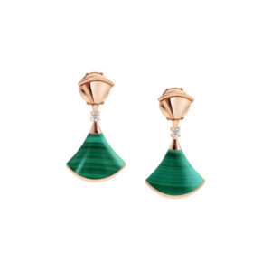 DREAM MALACHITE ROSE GOLD EARRINGS