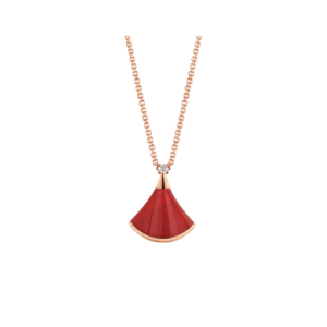 DREAM NECKLACE CARNELIAN 1 DIAMOND