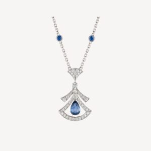 DREAM NECKLACE AGATE DIAMOND SILVER