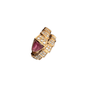 SERPENTI RING ROSE GOLD DIAMOND PINK