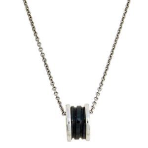 ZERO 1 BLACK CERAMIC SILVER NECKLACE