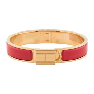 H LOCK RED GOLD BRACELET 12MM