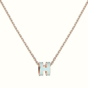 POP H LIGHT BLUE NECKLACE