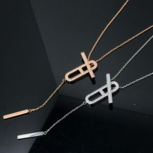 HM NECKLACE PLATINUM ROSE GOLD DIAMOND