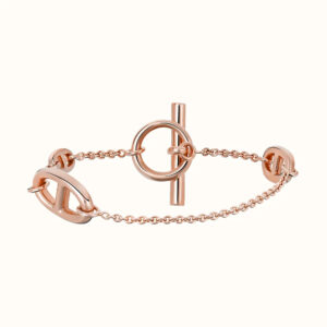 DANCRE CHAINE 3 MOTIF ROSE GOLD BRACELET