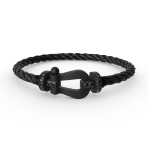 FORCE LARGE SERIES HORSESHOE BLACK SAMURAI BRACELET