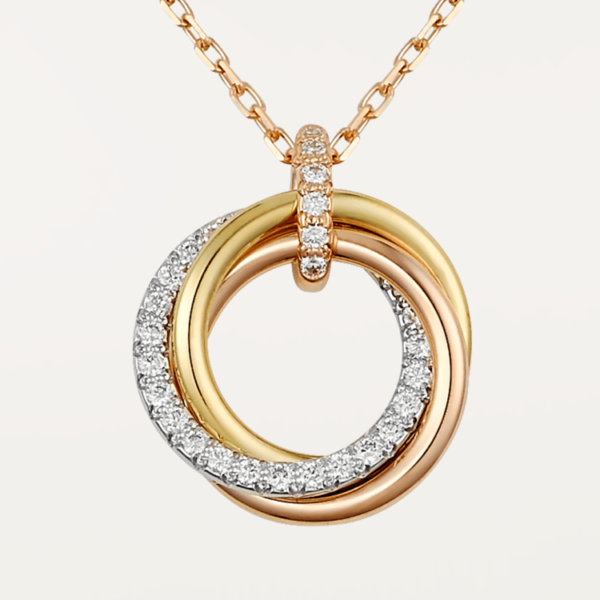 TRINITY NECKLACE GOLD DIAMONDS