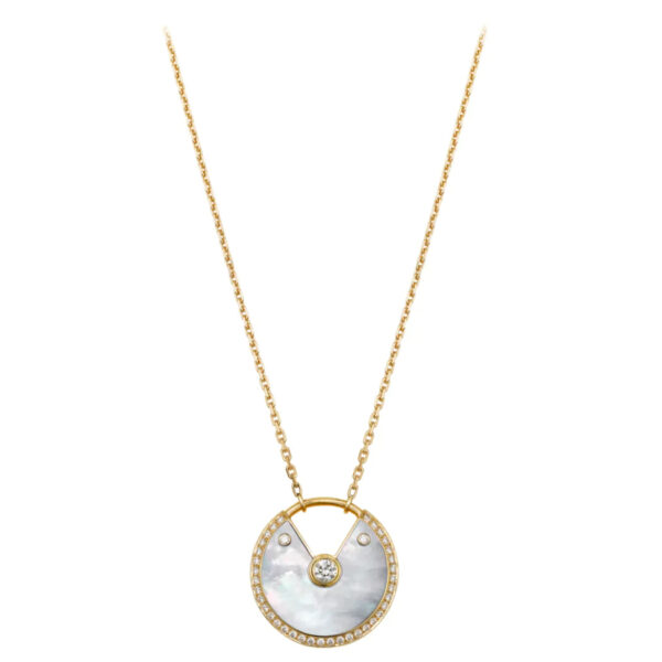 AMULETTE GOLD 2 DIAMOND MOP NECKLACE