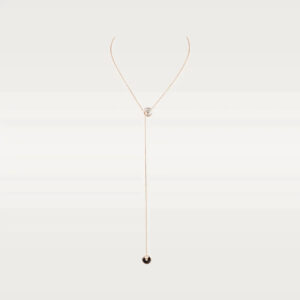 DOUBLE AMULETTE ROSE GOLD ONYX MOP NECKLACE