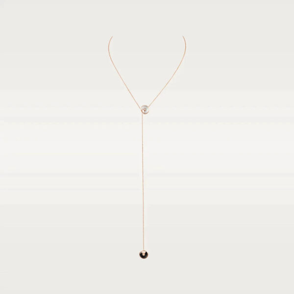 DOUBLE AMULETTE ROSE GOLD ONYX MOP NECKLACE