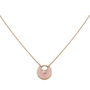 AMULETTE ROSE GOLD PINK MOP NECKLACE