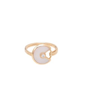 AMULETTE MOP RING GOLD DIAMOND