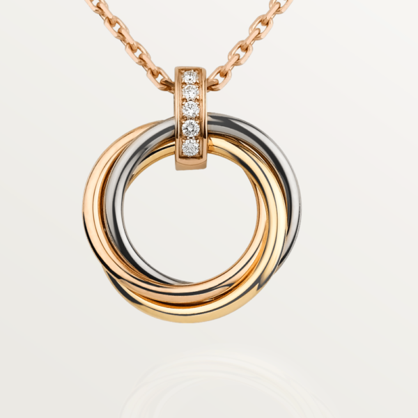 TRINITY NECKLACE GOLD  DIAMONDS