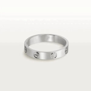 LOVE RING 4MM 1 DIAMOND SILVER