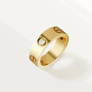 LOVE RING 5.5MM 3 DIAMONDS ROSE GOLD