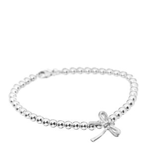 STERLING SILVER BOW BEAD BRACELET