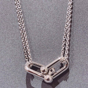 HARDWEAR DOUBLE LINK PEDANT SILVER NECKLACE