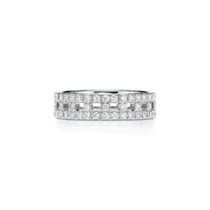 T TRUE DIAMOND PAVED RING