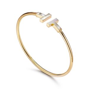 T BRACELET 1.8MM MOP ROSE GOLD